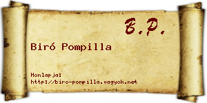 Biró Pompilla névjegykártya