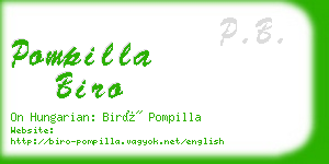 pompilla biro business card